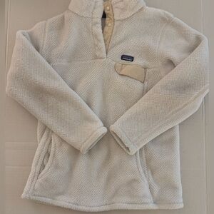 Children’s Patagonia Synchilla Snap-T Pullover Fleece - White/Cream